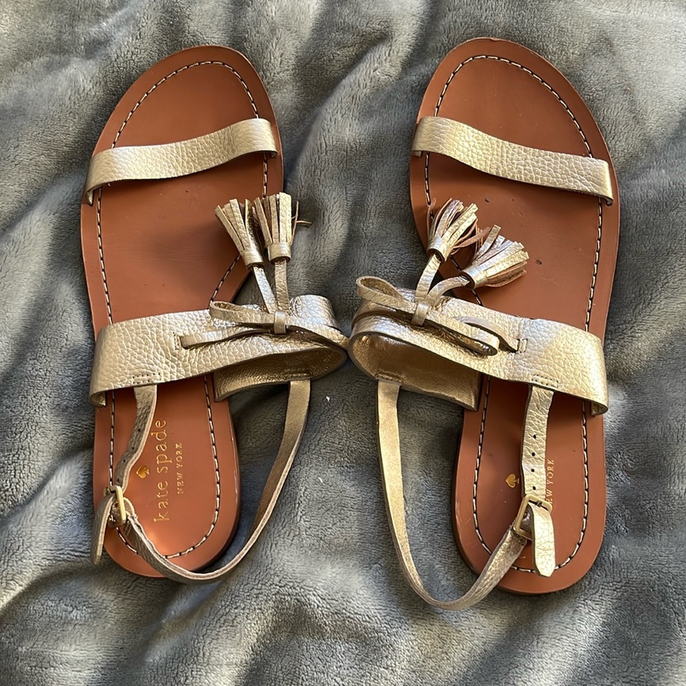 Kate Spade gold sandals